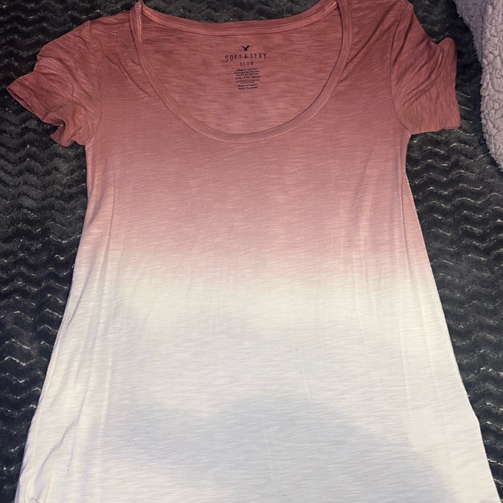 Short sleeve ombré top